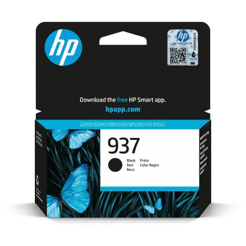 HP 937  Black Ink Cartridge - 4S6W5NE