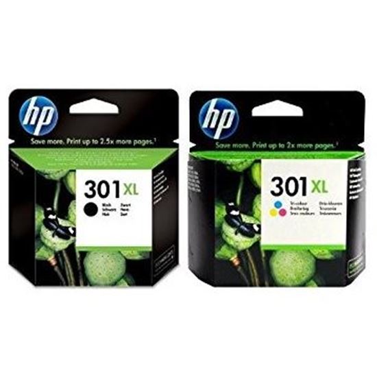 HP 301XL MultiPack - 2 Ink Cartridges Pack (Black & Colour) (HP 301XL Multipack)