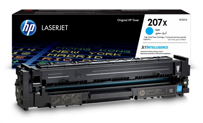 HP 207X Hi-Yield Cyan Toner Cartridge - W2211X