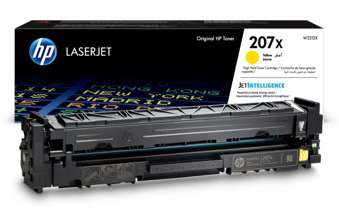 HP 207X Hi-Yield Yellow Toner Cartridge - W2212X